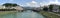 Salzburg, Austria and Salzach River Bridges Panorama