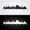 Salzburg skyline and landmarks silhouette
