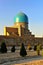 Samarkand: medieval mosque on sunset