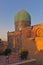 Samarkand: old mosque on sunset