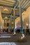 SAMARKAND, UZBEKISTAN: APRIL 28, 2018: Interior of Ulugh Beg Madrasa in Samarkand, Uzbekist