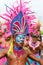 Samba dancer in a fiesta in Cartagena, Colombia