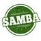 Samba grunge rubber stamp