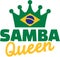 Samba queen with brazil flag
