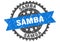 Samba stamp. samba grunge round sign.