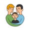 Same sex parents illustration