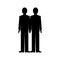 Same sex wedding silhouette