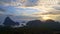 Samet Nangshe famous tourism new landmark viewpoint in Phang nga bay national park, Thailand at Beautiful sunrise on November 19,2