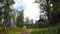 Sami huts in Fatmomake kyrkstad on the Wilderness Road in Vasterbotten, Sweden