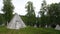 Sami huts in Fatmomake kyrkstad on the Wilderness Road in Vasterbotten, Sweden