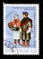 Sami people in Winter Costume 19th Century, National costumes serie, circa 1972