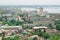 Sammer panoramic view from a height to the city of the Saratov and the Volga River coastline
