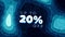 Sammer Sale animation. 20 Discount Abstract layered background. Seamless looped animation, Creative concept with liquid