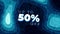 Sammer Sale animation. 50 Discount Abstract layered background. Seamless looped animation, Creative concept with liquid