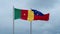 Samoa and Cameroon flag