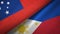 Samoa and Philippines two flags textile cloth, fabric texture