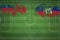 Samoa vs Haiti Soccer Match, national colors, national flags, soccer field, football game, Copy space