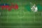 Samoa vs Nigeria Soccer Match, national colors, national flags, soccer field, football game, Copy space