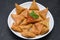 Samosa, Pakoda deep fried snack in coconut oil Kerala, Indian street food