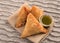 Samosas a spicy blend of vegetables or meat