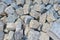 Sampietrini granite stones for roman pave street floor