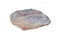 Sample of gneiss and schist stone isolated on a white background. metamorphic rock.