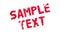Sample Text rubber stamp