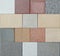 Samples of colorful outdoor stone tiles
