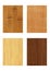 Samples of veneer wood isolated on white background.