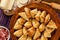 Samsa. Meat dish of the peoples of Central and Central Asia, dough, meat and onions, suitable for the Nauryz or Navruz holidays, a