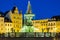 Samson Fountain in Ceske Budejovice