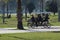 Samsun,Turkey - November 10, 2022 Some young people riding a group bicycle