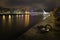 Samuel Becket Bridge in Dublin at Night