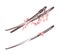 Samurai katana sword and sakura flowers vector design set