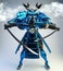 Samurai robot warrior design .3D rendering