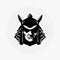 Samurai Ronin ninja head vector logo. samurai helmet logo
