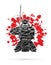 Samurai standing front view ready to fight graphic vector