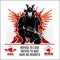 Samurai warrior. MMA emblems. Vector illustration on grunge background