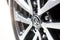 Samut Prakan, Thailand - March 12, 2022 : Close up of alloy wheel tyre of All-new Toyota Corolla Cross car with 1.8 litre hybrid