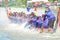 Samut Sakhon, Thailand - August 2014: Team Unknown In the long race boat race royal trophy. Samut Sakhon Province on 17 August
