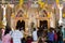 Samutprakarn, Thailand - July 19: Thai buddhists pray, donate offerings to temples and listen to sermons at buddhism temple on Asa