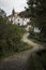 San Andres de Teixido, Spain - 01, 04, 2017: A winding, cobbled path leads to the chapel of San Andres de Teixido