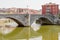 San Anton bridge and Nervion river in Bilbao