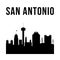 San Antonio city simple silhouette.