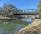 San Antonio River Walk in Texas with canal flanked by walkways for sightseeing