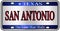 San Antonio Texas License Plate