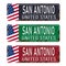 San Antonio Texas state plate mockup spoof over a white background