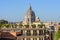 San Carlo al Corso basilica dome seen from Pincian hill, Rome, Italy