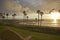 San Clemente Pier after a storm with Sea Gulls