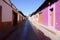 San Cristobal De Las Casa, Mexico-December 29, 2018: Streets and colourful buildings in San Cristobal